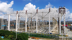 The steel structure of GAMECO phase III hangar successfully capped